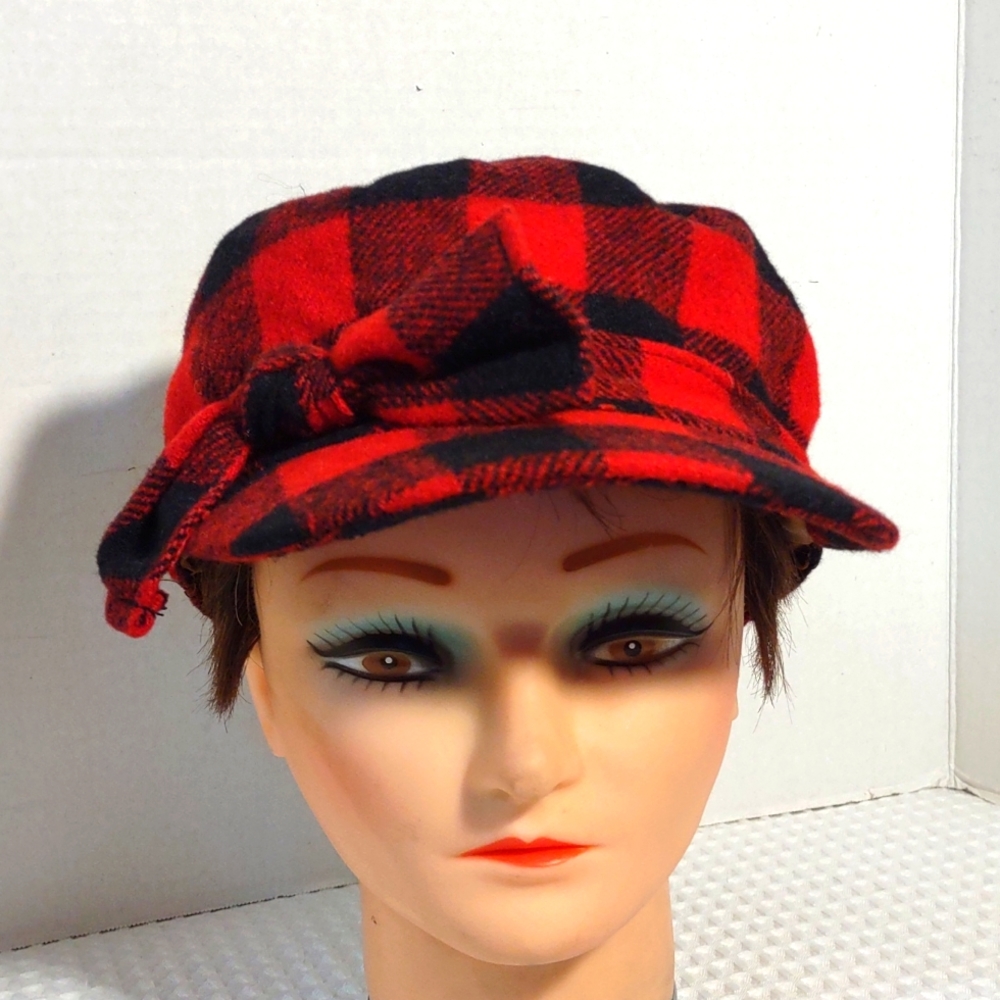 Trixie Red & Black Plaid Cap